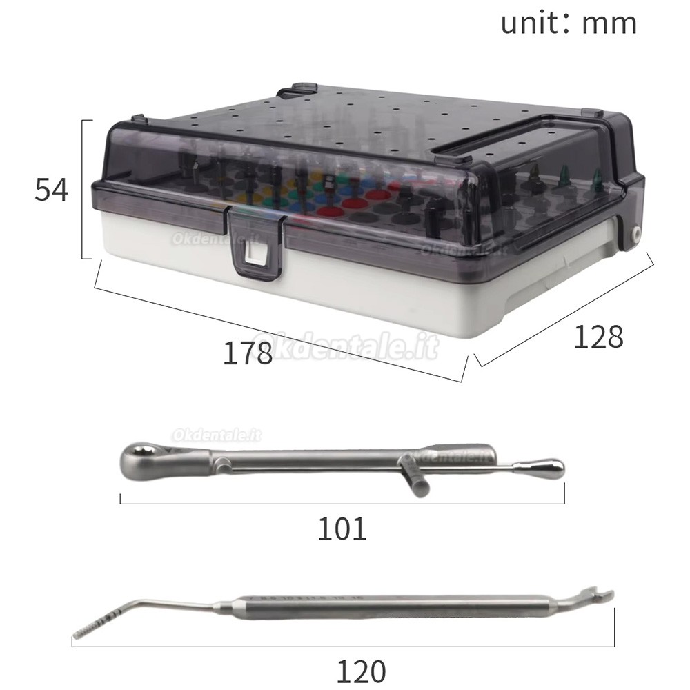 Kit chirurgico universale per impianti conici, Guida per frese elicoidali Hiossen stile OSSTEM